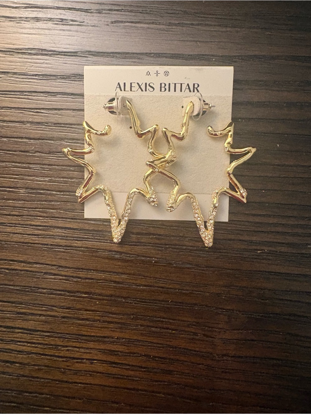 NEW Alexis Bittar Gold Starburst Earrings
